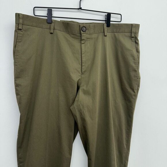 Moss 1851 Men’s Organic Cotton Blend Olive Green Tailored Ankle Pant Suit DIFFER - Picture 14 of 16